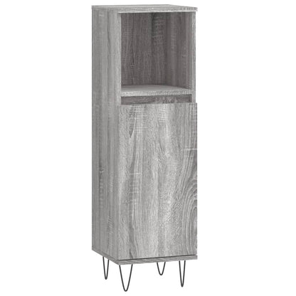 Set Mobili da Bagno 3 pz Grigio Sonoma in Legno Multistrato | homemem39