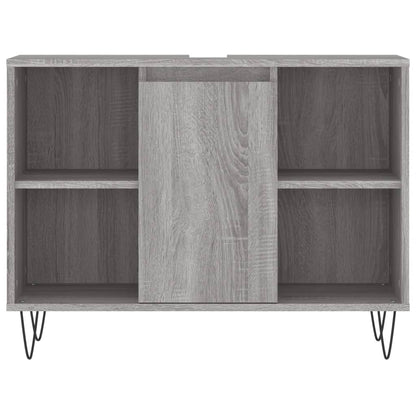 Set Mobili da Bagno 3 pz Grigio Sonoma in Legno Multistrato | homemem39