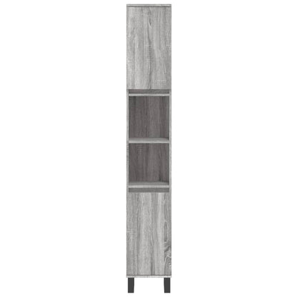 Set Mobili da Bagno 3 pz Grigio Sonoma in Legno Multistrato | homemem39