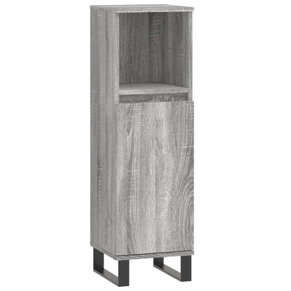 Set Mobili da Bagno 3 pz Grigio Sonoma in Legno Multistrato | homemem39