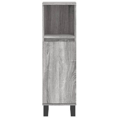 Set Mobili da Bagno 3 pz Grigio Sonoma in Legno Multistrato | homemem39