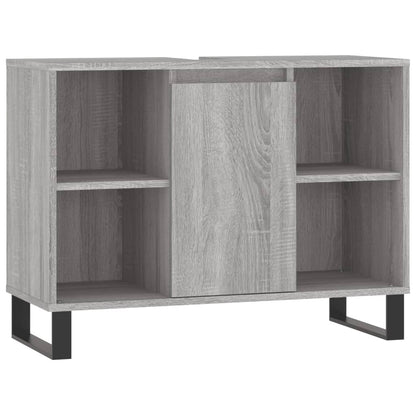 Set Mobili da Bagno 3 pz Grigio Sonoma in Legno Multistrato | homemem39