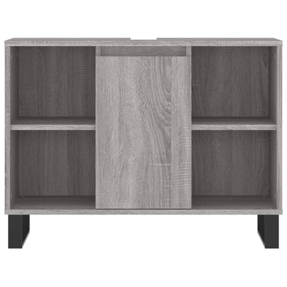 Set Mobili da Bagno 3 pz Grigio Sonoma in Legno Multistrato | homemem39