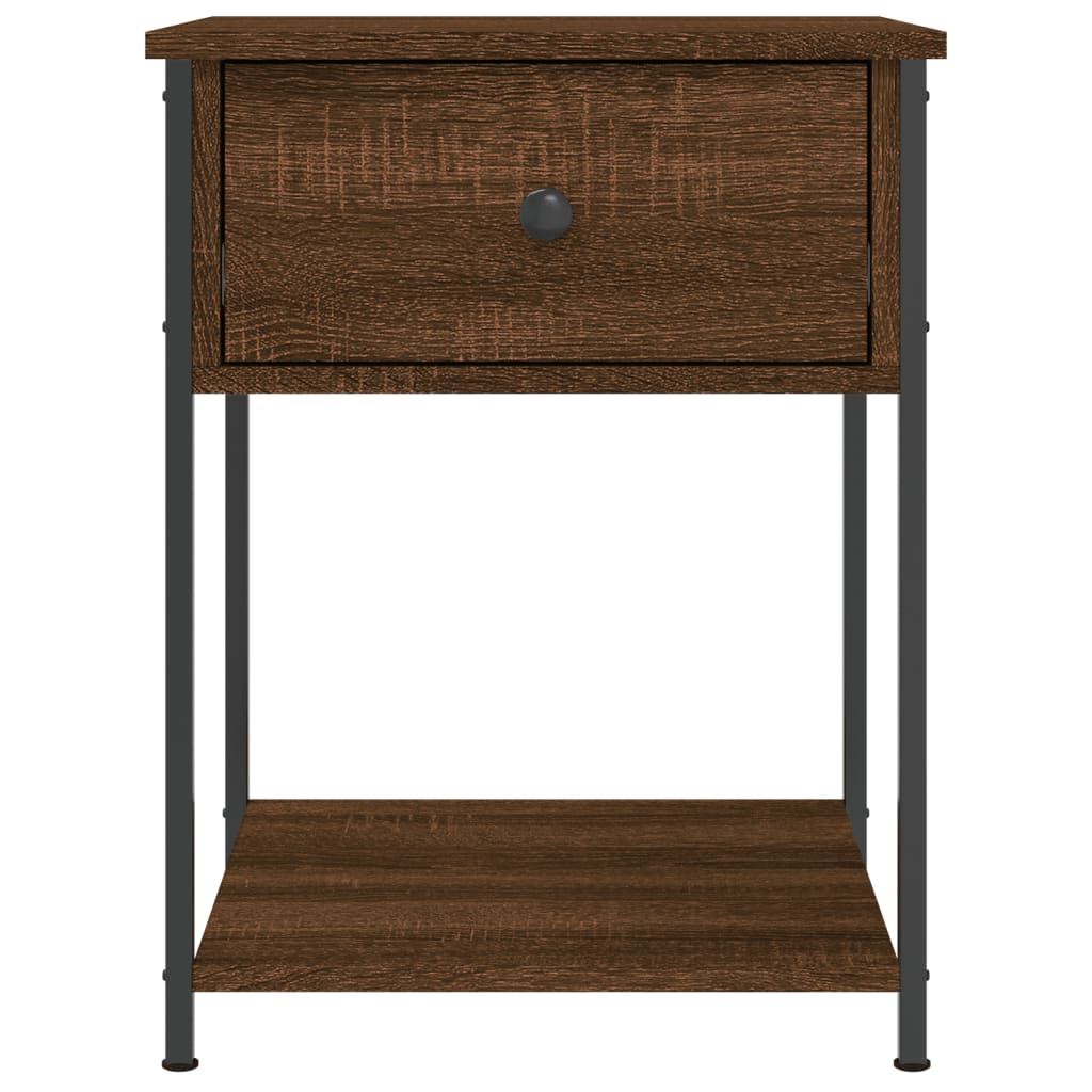 Comodini 2 pz Rovere Marrone 44x45x58 cm in Legno Multistrato