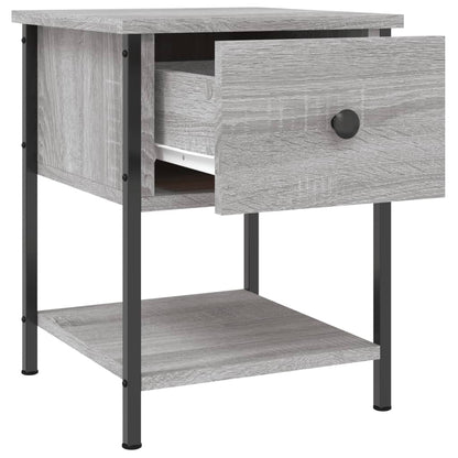 Comodini 2 pz Grigio Sonoma 34x35,5x45 cm in Legno Multistrato