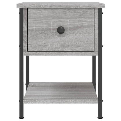 Comodini 2 pz Grigio Sonoma 34x35,5x45 cm in Legno Multistrato