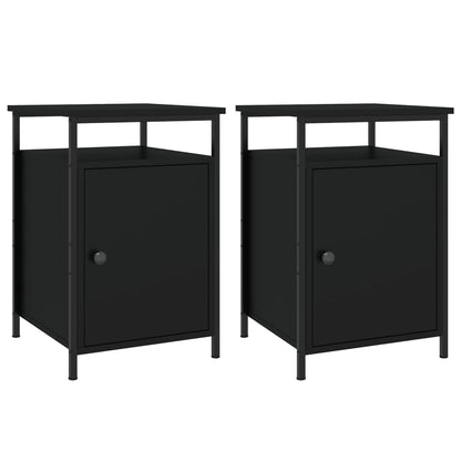 Comodini 2 pz Neri 40x42x60 cm in Legno Multistrato - homemem39