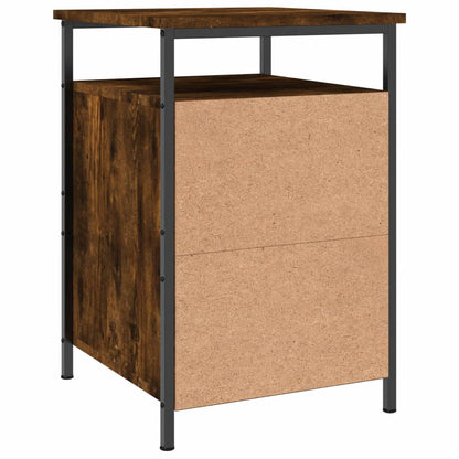 Comodini 2 pz Rovere Fumo 40x42x60 cm in Legno Multistrato