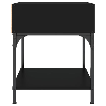 Comodini 2 pz Neri 40x41x50 cm in Legno Multistrato