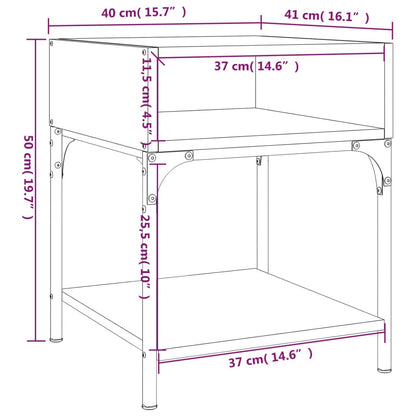 Comodini 2 pz Grigio Sonoma 40x41x50 cm in Legno Multistrato