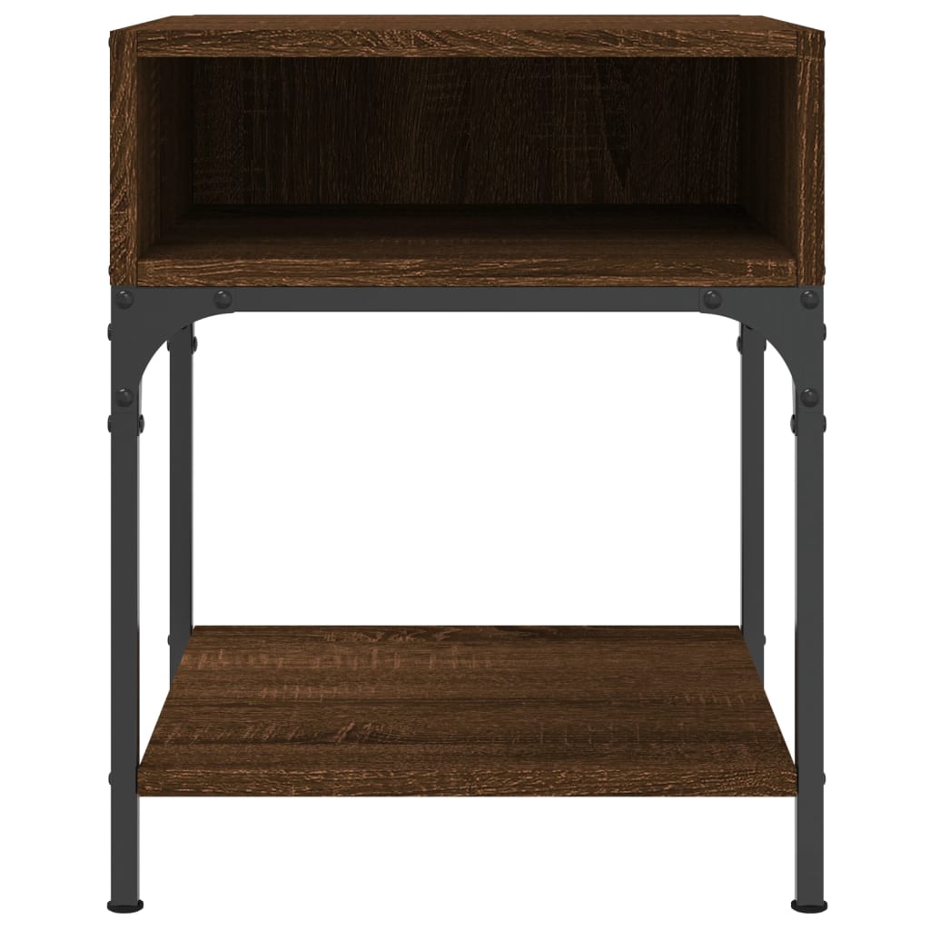 Comodini 2 pz Rovere Marrone 40x41x50 cm in Legno Multistrato