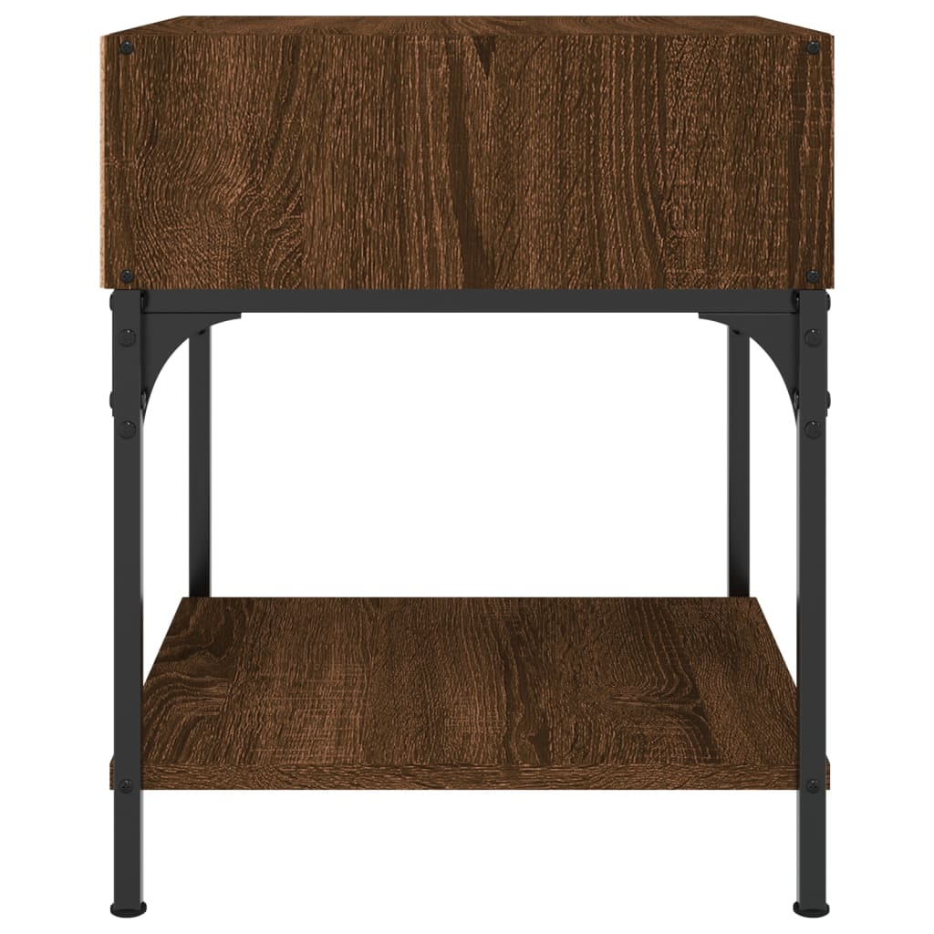 Comodini 2 pz Rovere Marrone 40x41x50 cm in Legno Multistrato