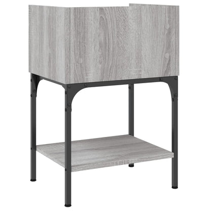 Comodino Grigio Sonoma 40,5x31x60 cm in Legno Multistrato
