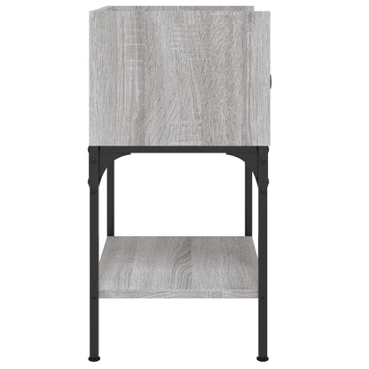 Comodini 2 pz Grigio Sonoma 40,5x31x60 cm in Legno Multistrato