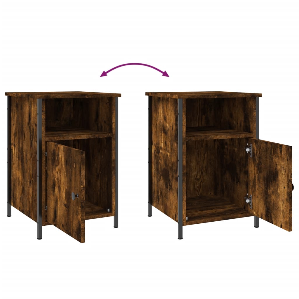 Comodino Rovere Fumo 40x42x60 cm Legno Multistrato - homemem39