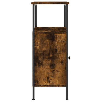 Comodini 2pz Rovere Fumo 41x31x80 cm in Legno Multistrato