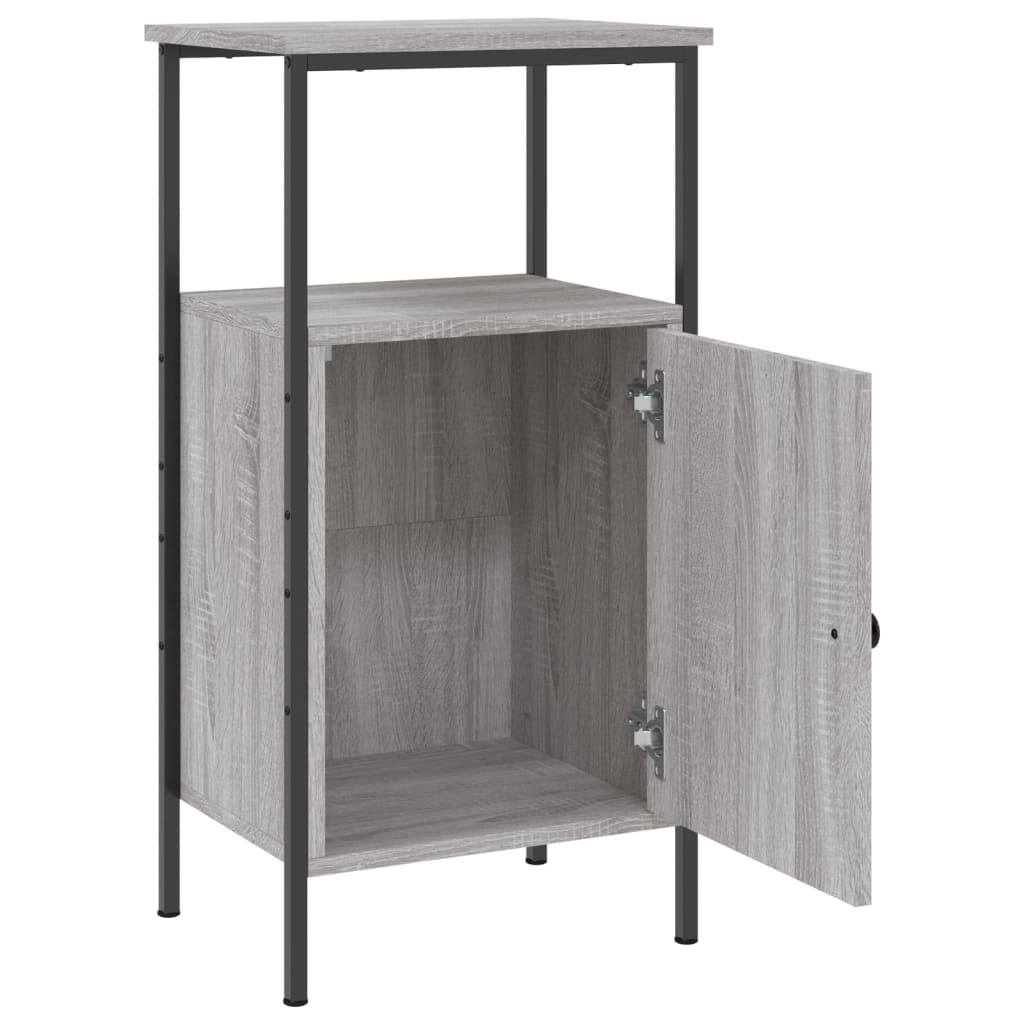 Comodini 2pz Grigio Sonoma 41x31x80 cm in Legno Multistrato