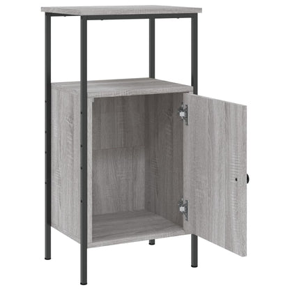 Comodini 2pz Grigio Sonoma 41x31x80 cm in Legno Multistrato