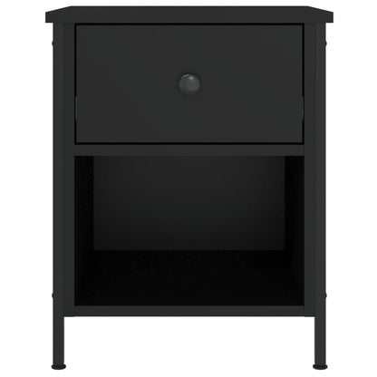 Comodini 2 pz Neri 40x42x50 cm in Legno Multistrato