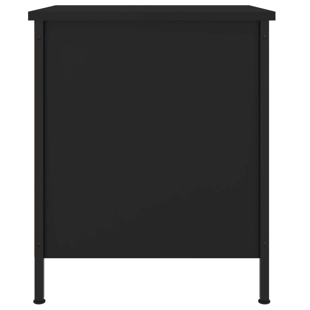 Comodini 2 pz Neri 40x42x50 cm in Legno Multistrato