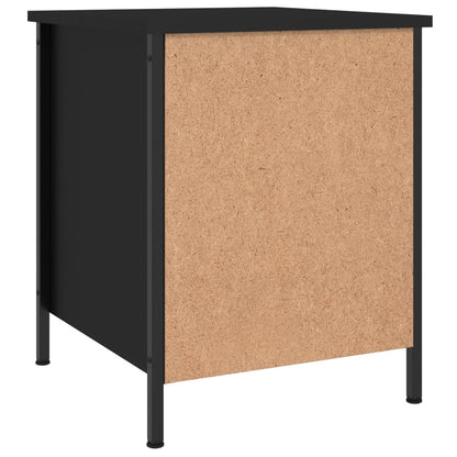 Comodini 2 pz Neri 40x42x50 cm in Legno Multistrato