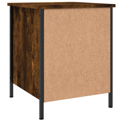 Comodini 2 pz Rovere Fumo 40x42x50 cm in Legno Multistrato