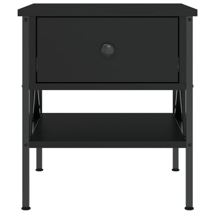 Comodini 2 pz Neri 40x42x45 cm in Legno Multistrato