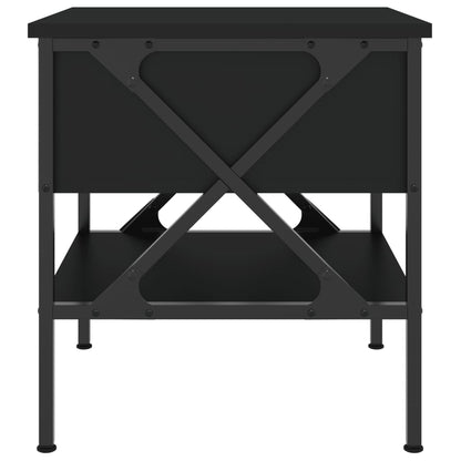 Comodini 2 pz Neri 40x42x45 cm in Legno Multistrato