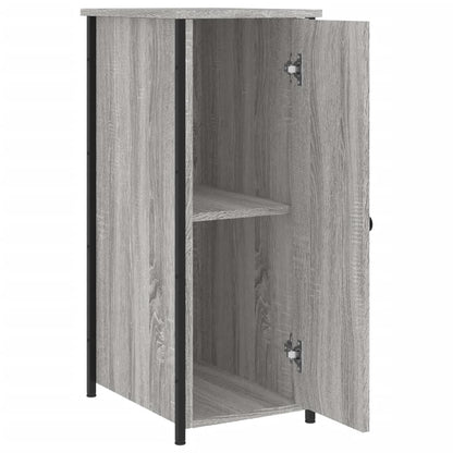 Comodino Grigio Sonoma 32x42x80 cm in Legno Multistrato