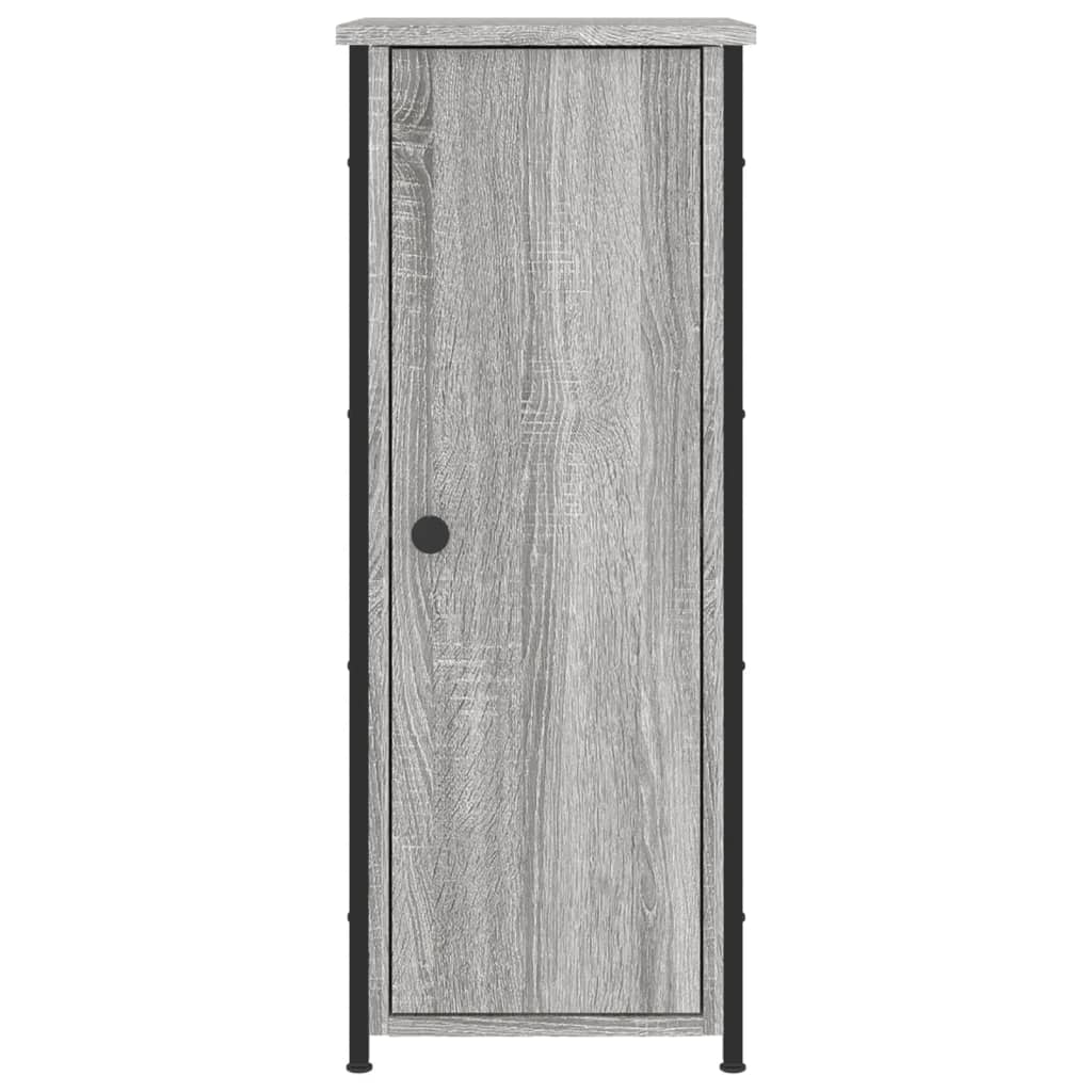 Comodini 2 pz Grigio Sonoma 32x42x80 cm in Legno Multistrato
