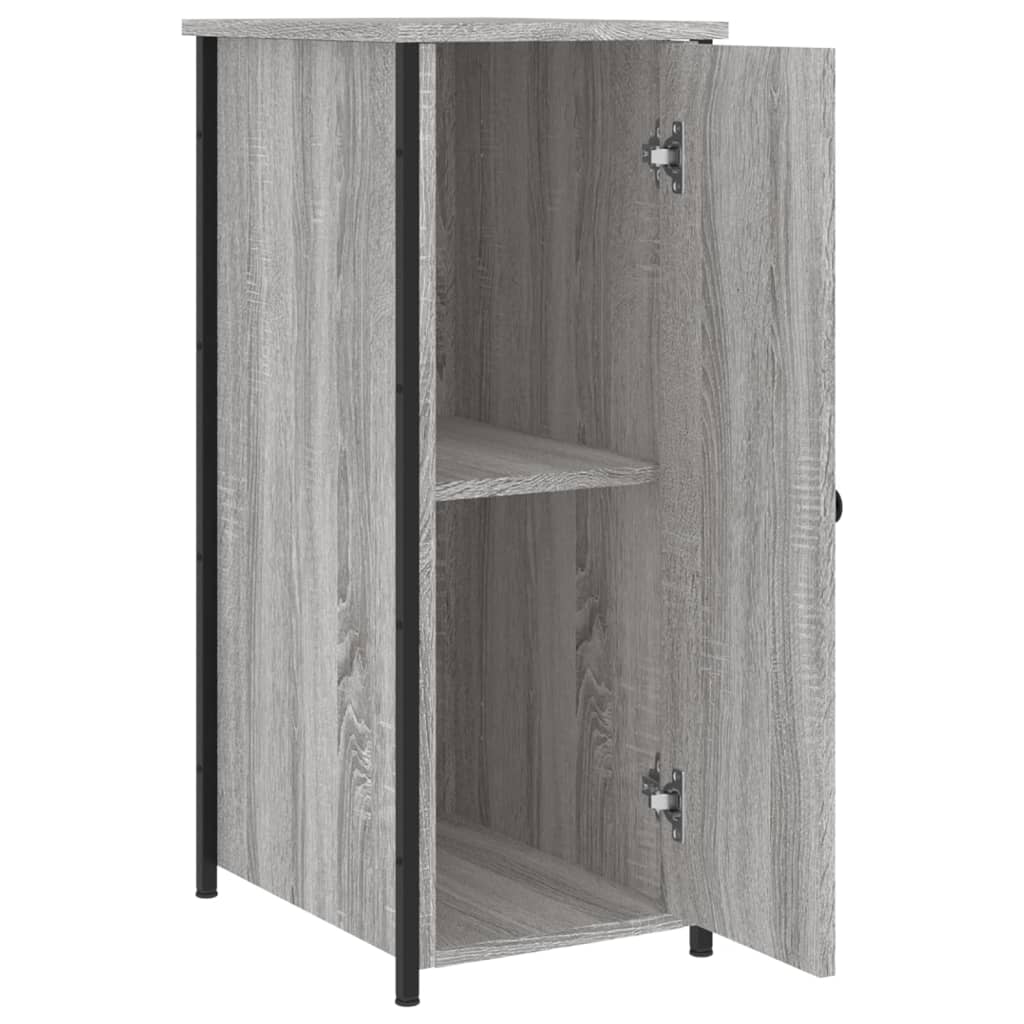 Comodini 2 pz Grigio Sonoma 32x42x80 cm in Legno Multistrato