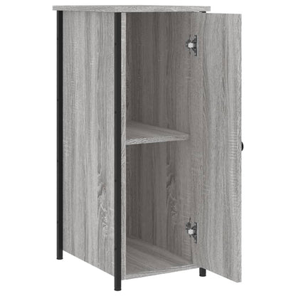 Comodini 2 pz Grigio Sonoma 32x42x80 cm in Legno Multistrato
