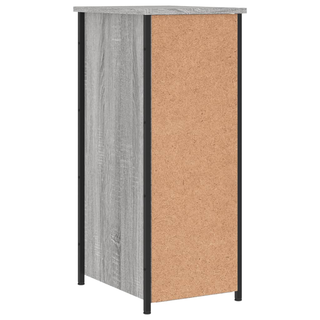 Comodini 2 pz Grigio Sonoma 32x42x80 cm in Legno Multistrato
