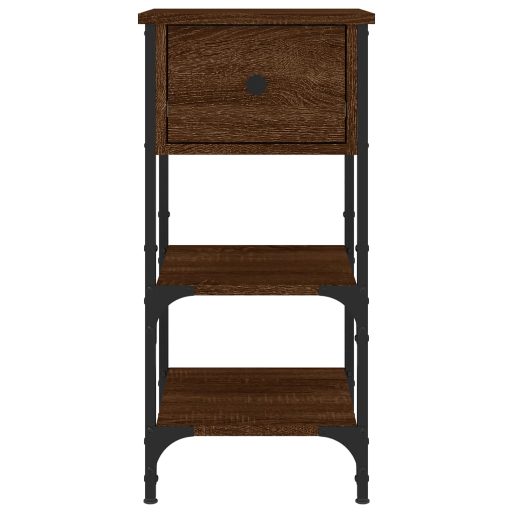 Comodini 2 pz Rovere Marrone 34x36x70 cm in Legno Multistrato
