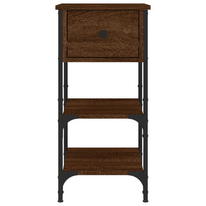 Comodini 2 pz Rovere Marrone 34x36x70 cm in Legno Multistrato