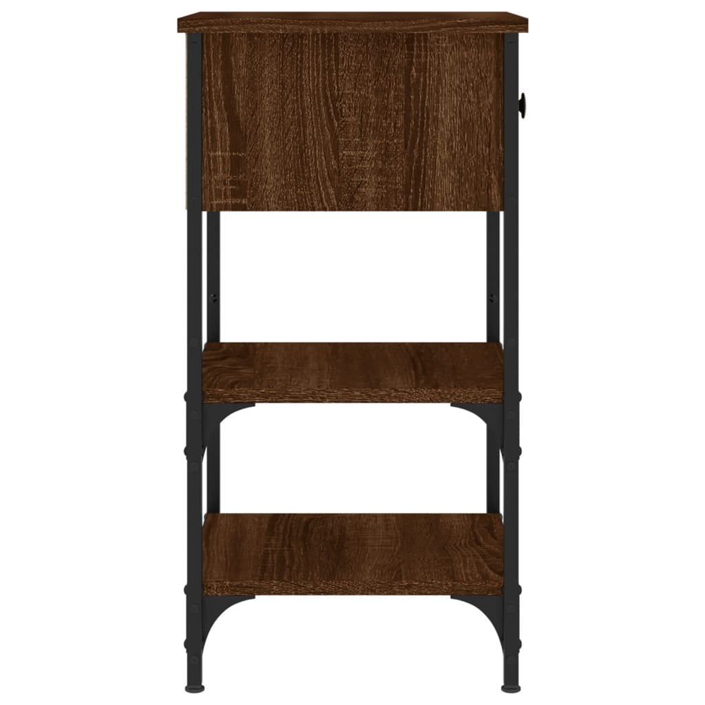 Comodini 2 pz Rovere Marrone 34x36x70 cm in Legno Multistrato