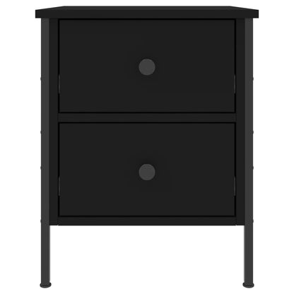 Comodino Nero 40x42x50 cm in Legno Multistrato