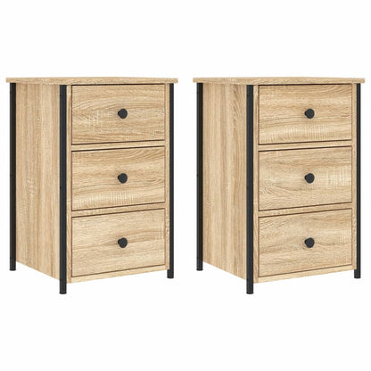 Comodini 2 pz Rovere Sonoma 40x36x60 cm in Legno Multistrato