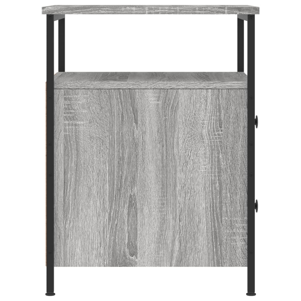 Comodini 2 pz Grigio Sonoma 44x45x60 cm in Legno Multistrato