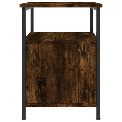 Comodini 2 pz Rovere Fumo 34x35,5x50 cm in Legno Multistrato