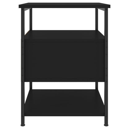 Comodini 2pz Neri 40x42x56 cm in Legno Multistrato