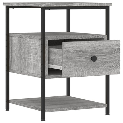 Comodino Grigio Sonoma 40x42x56 cm in Legno Multistrato