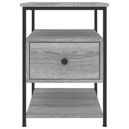 Comodino Grigio Sonoma 40x42x56 cm in Legno Multistrato
