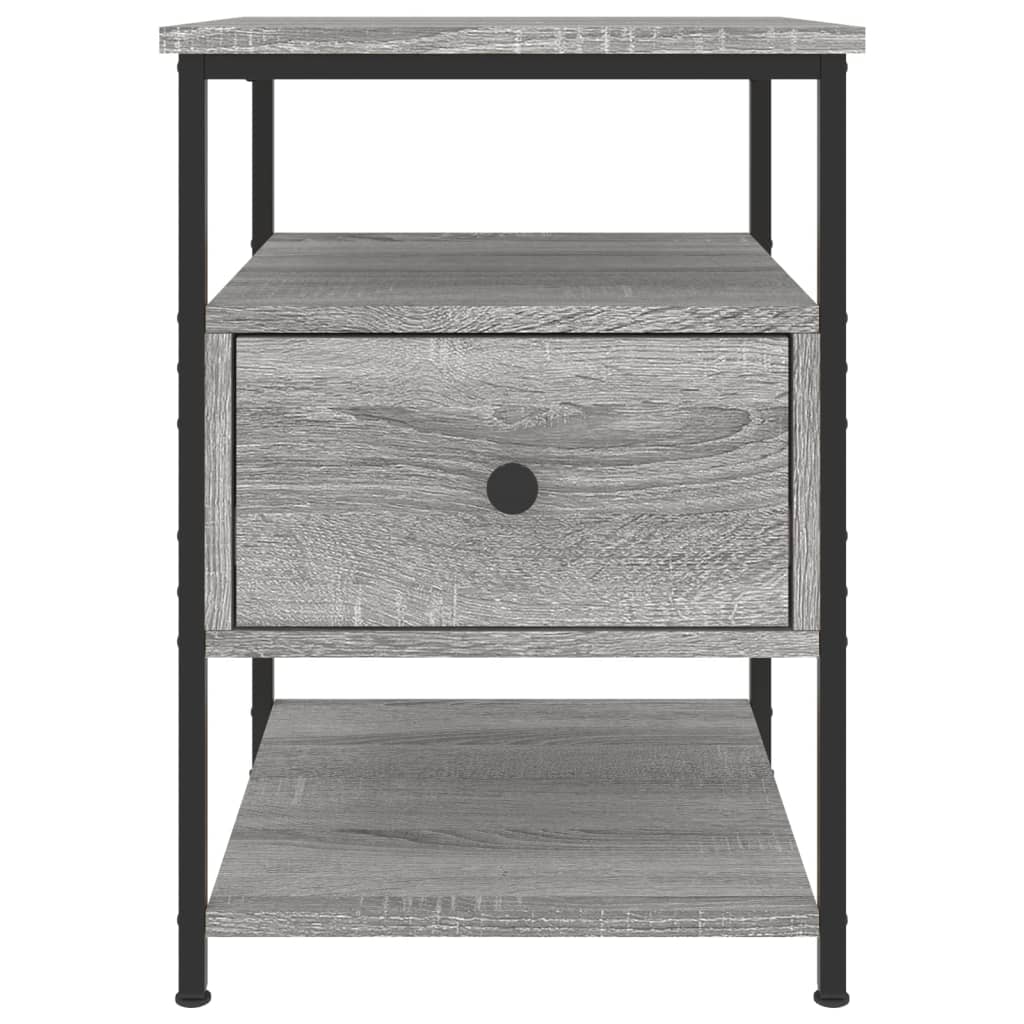 Comodini 2 pz Grigio Sonoma 40x42x56 cm in Legno Multistrato