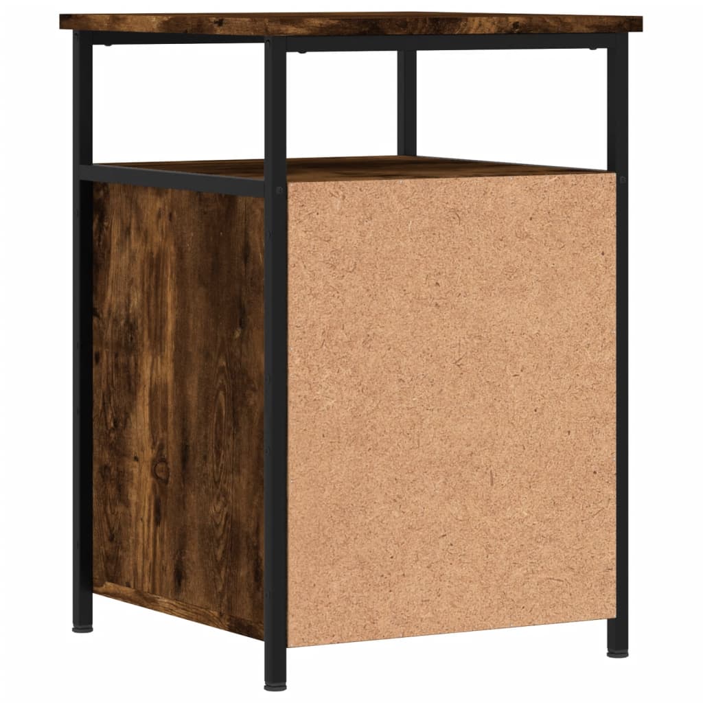 Comodini 2 pz Rovere Fumo 40x42x60 cm in Legno Multistrato