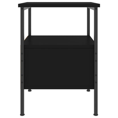Comodino Nero 34x36x50 cm in Legno Multistrato