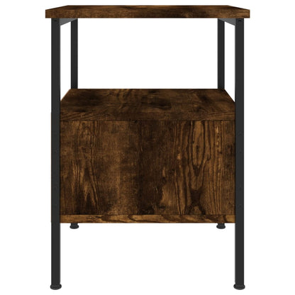 Comodini 2 pz Rovere Fumo 34x36x50 cm in Legno Multistrato