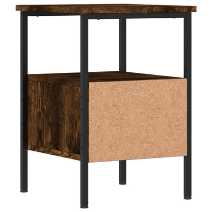 Comodini 2 pz Rovere Fumo 34x36x50 cm in Legno Multistrato