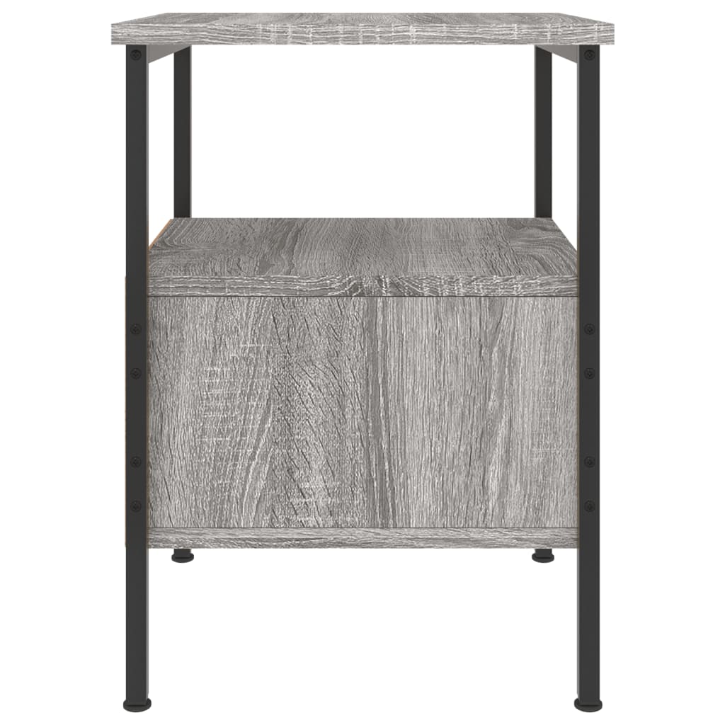 Comodini 2pz Grigio Sonoma 34x36x50 cm in Legno Multistrato