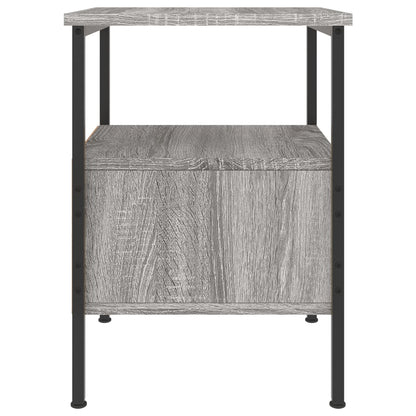 Comodini 2pz Grigio Sonoma 34x36x50 cm in Legno Multistrato